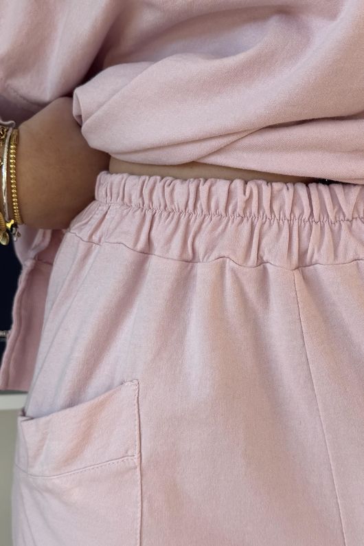 Lagen Shelby Sweatshirt Barrel Pant Rose /1